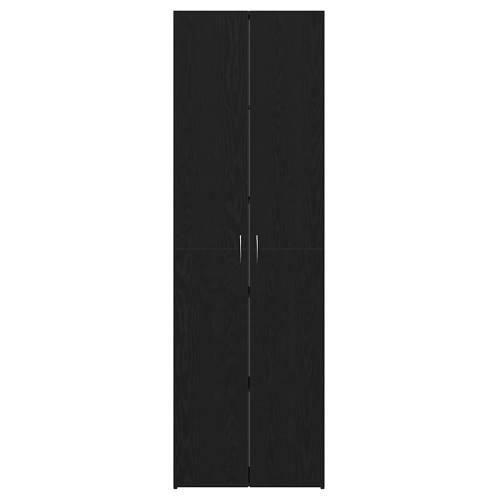 Quilcene 190cm Wooden Office Cabinet In Black Oak