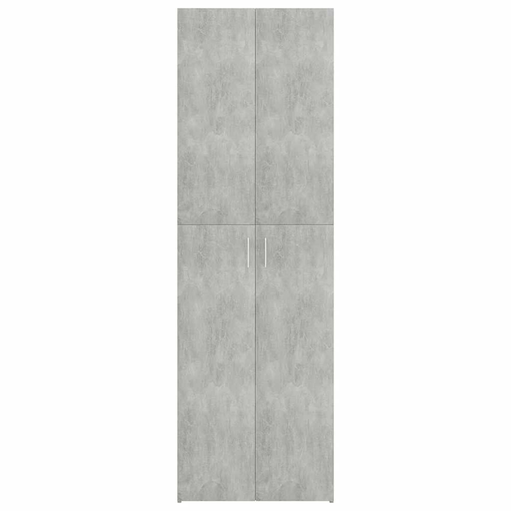 Quilcene 190cm Wooden Office Cabinet In Concrete Grey