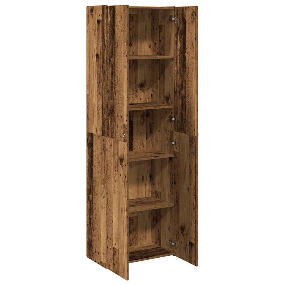 Quilcene 190cm Wooden Office Cabinet In Oak