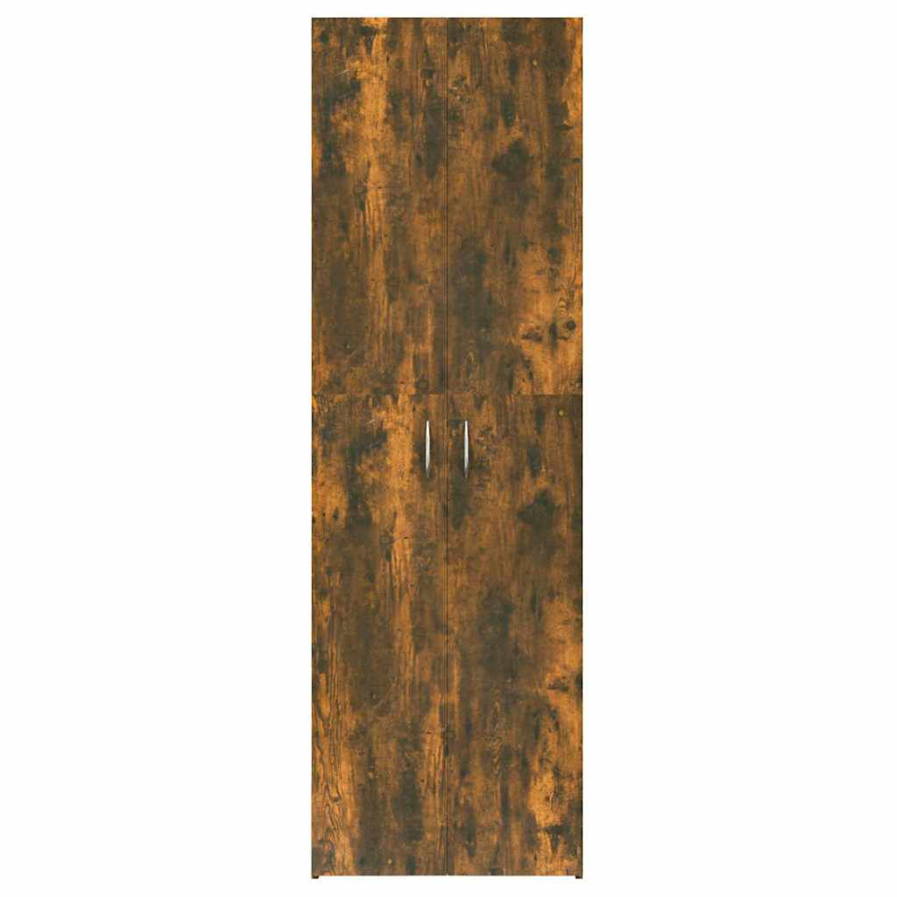Quilcene 190cm Wooden Office Cabinet In Smoked Oak