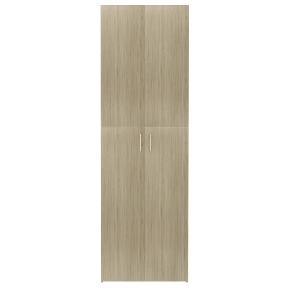 Quilcene 190cm Wooden Office Cabinet In Sonoma Oak