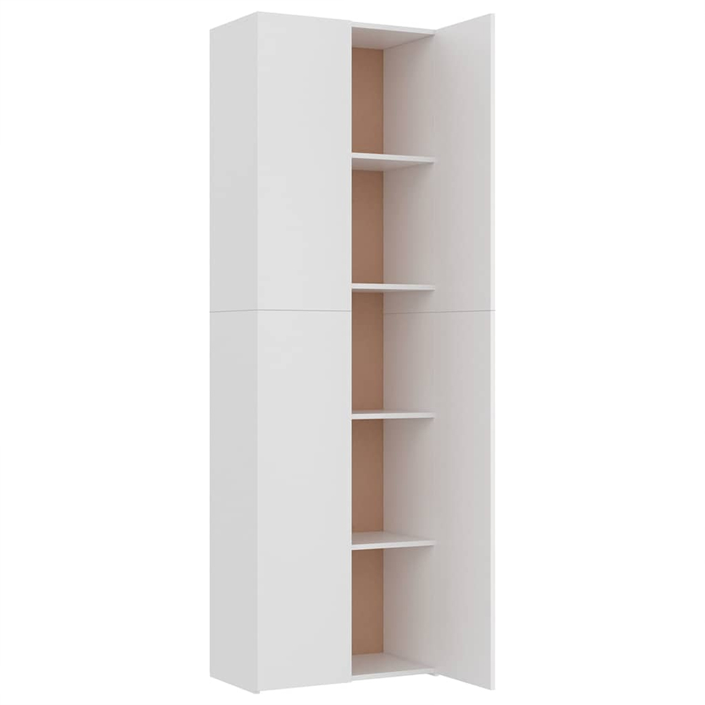 Quilcene 190cm Wooden Office Cabinet In White