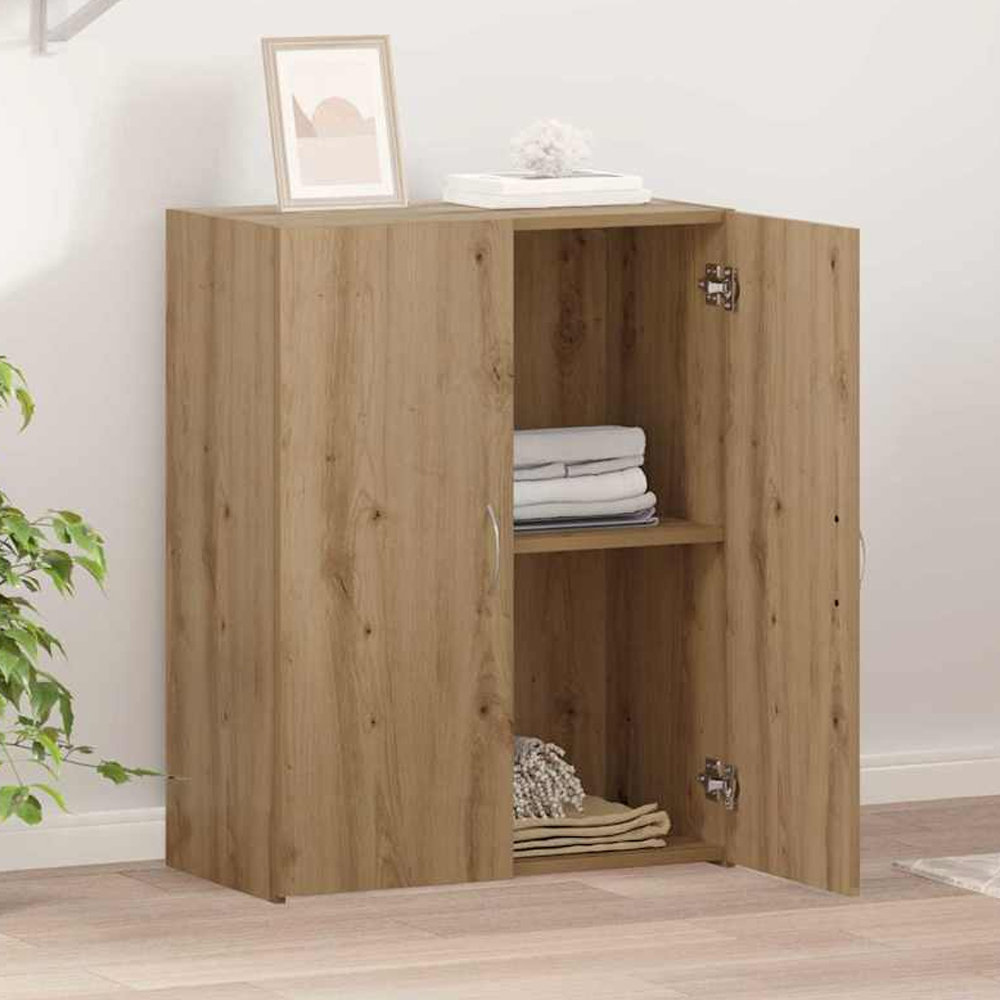 Quilcene 77cm Wooden Office Cabinet In Artisan Oak