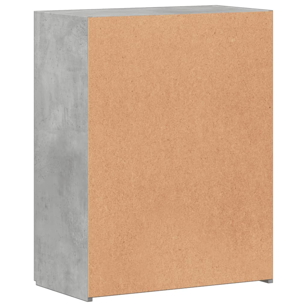 Quilcene 77cm Wooden Office Cabinet In Concrete Grey