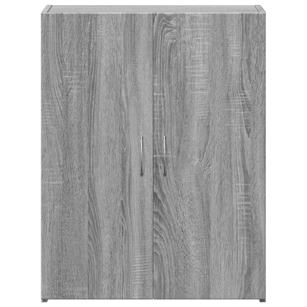 Quilcene 77cm Wooden Office Cabinet In Grey Sonoma
