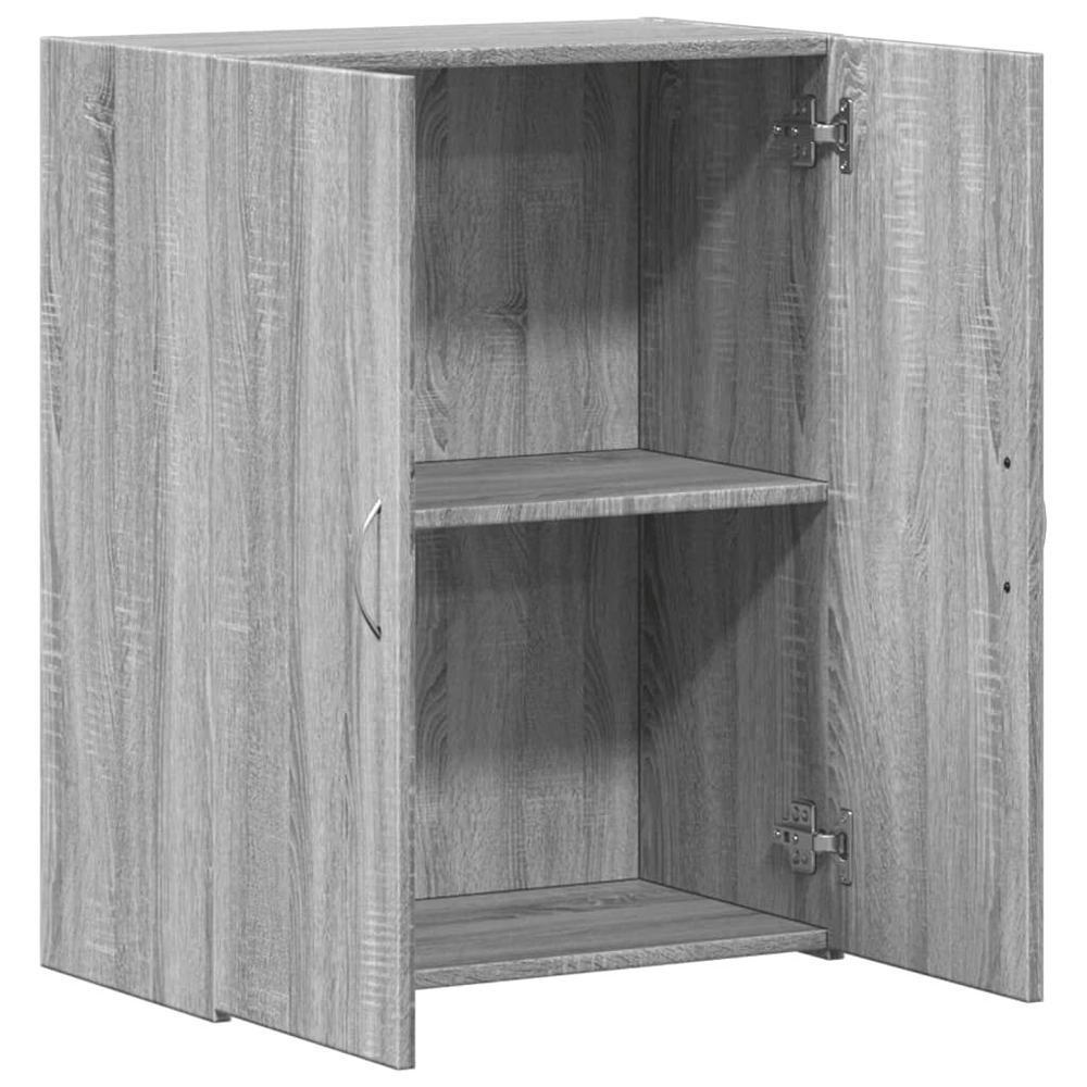 Quilcene 77cm Wooden Office Cabinet In Grey Sonoma