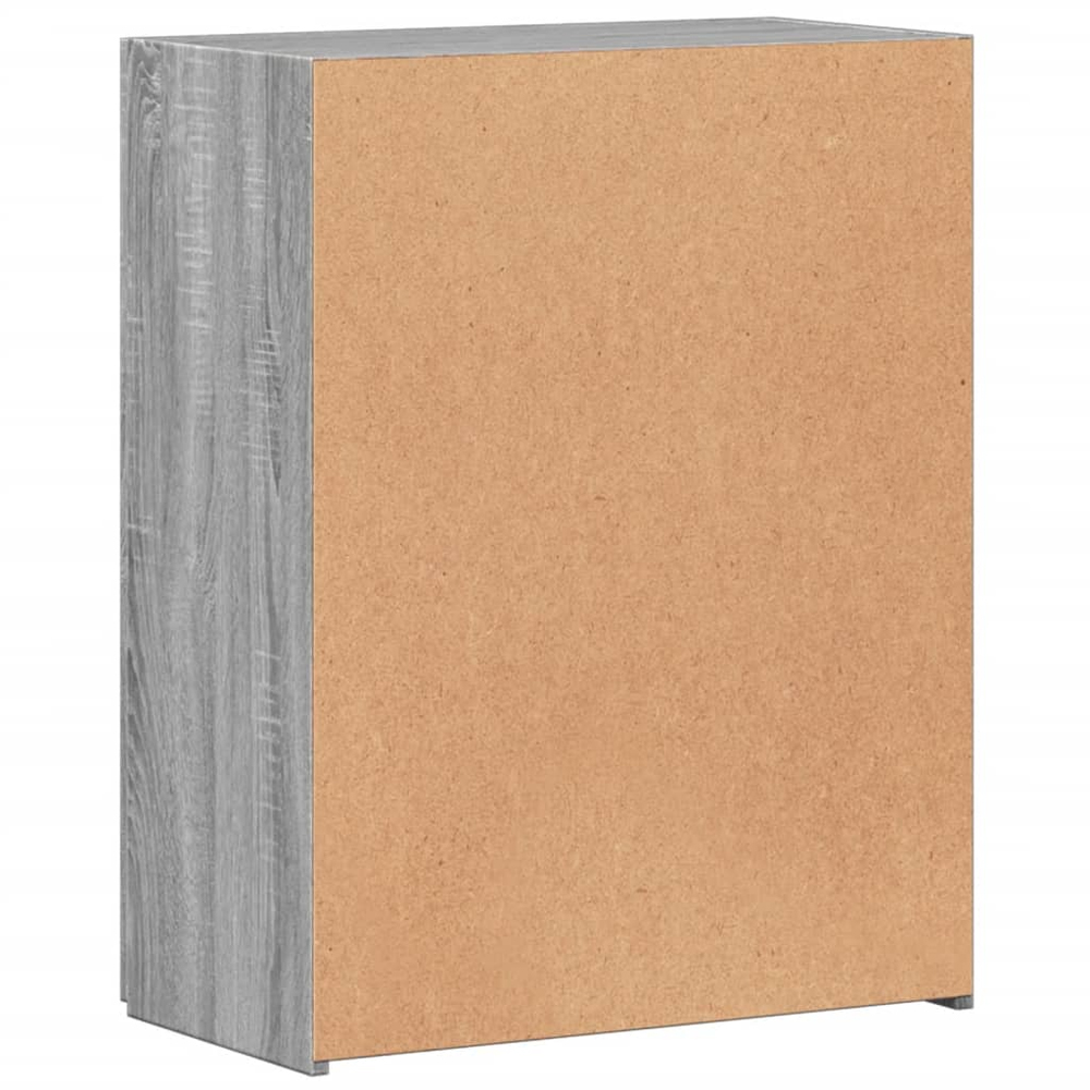 Quilcene 77cm Wooden Office Cabinet In Grey Sonoma