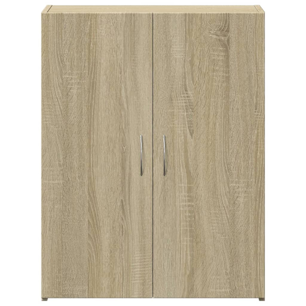Quilcene 77cm Wooden Office Cabinet In Sonoma Oak