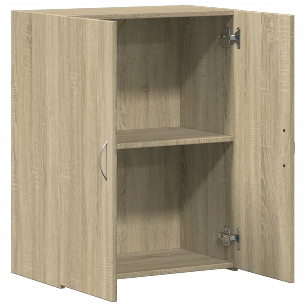 Quilcene 77cm Wooden Office Cabinet In Sonoma Oak