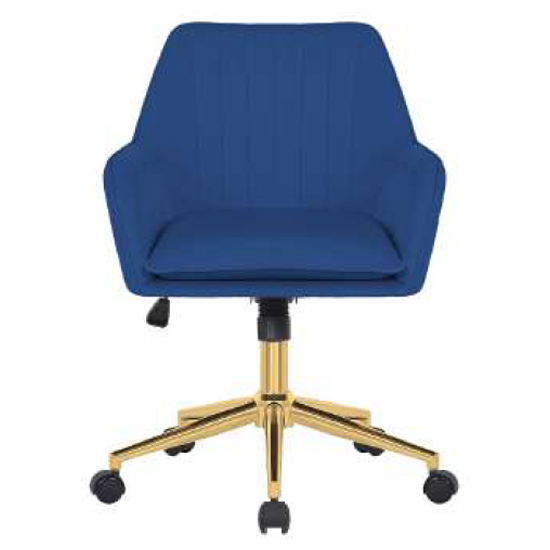 Read more about Quilla velvet home and office chair in royal blue