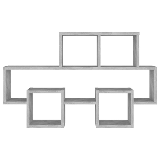 Quillon Car-Shaped Wooden Wall Shelf In Concrete Effect