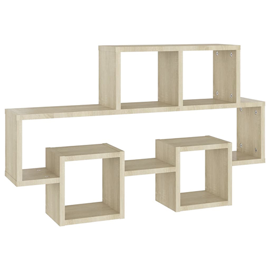 Quillon Car-Shaped Wooden Wall Shelf In Sonoma Oak