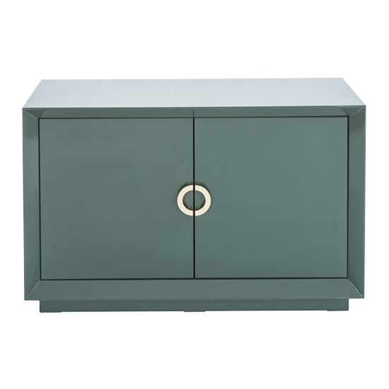 Product photograph of Quin High Gloss Sideboard With 2 Doors In Green from Furniture in Fashion