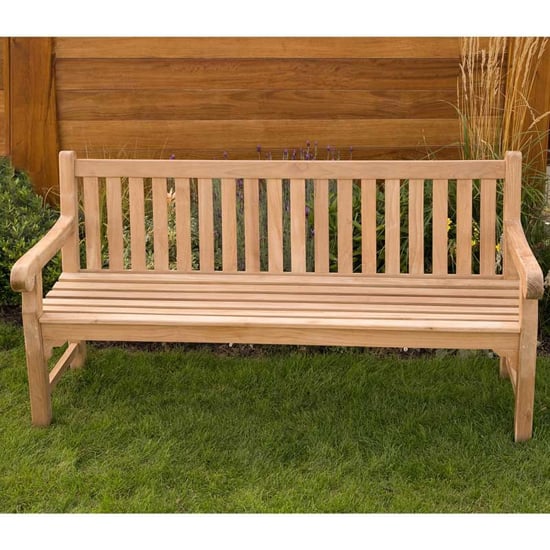 Product photograph of Quin Teak Wooden Garden 4 Seater Bench Teak from Furniture in Fashion