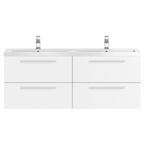 Photo of Quincy 144cm wall hung vanity with basin in gloss white