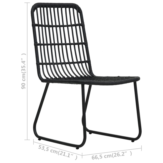 Quincy Large Rattan And Glass 7 Piece Dining Set In Black