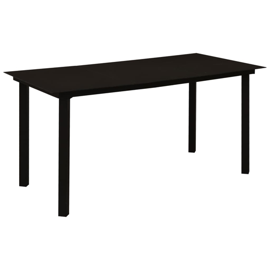 Quincy Medium Rattan And Glass 5 Piece Dining Set In Black