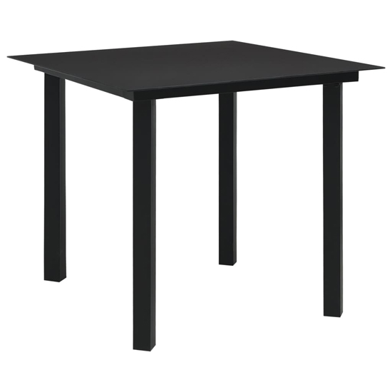 Quincy Small Rattan And Glass 3 Piece Dining Set In Oak Black