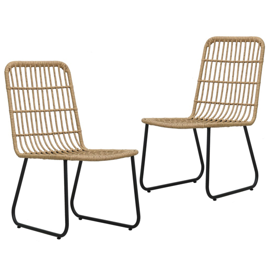 Quincy Small Rattan And Glass 3 Piece Dining Set In Oak Black