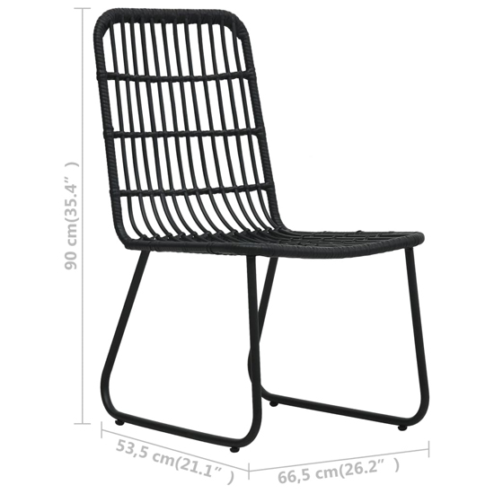 Quincy Small Rattan And Glass 5 Piece Dining Set In Black