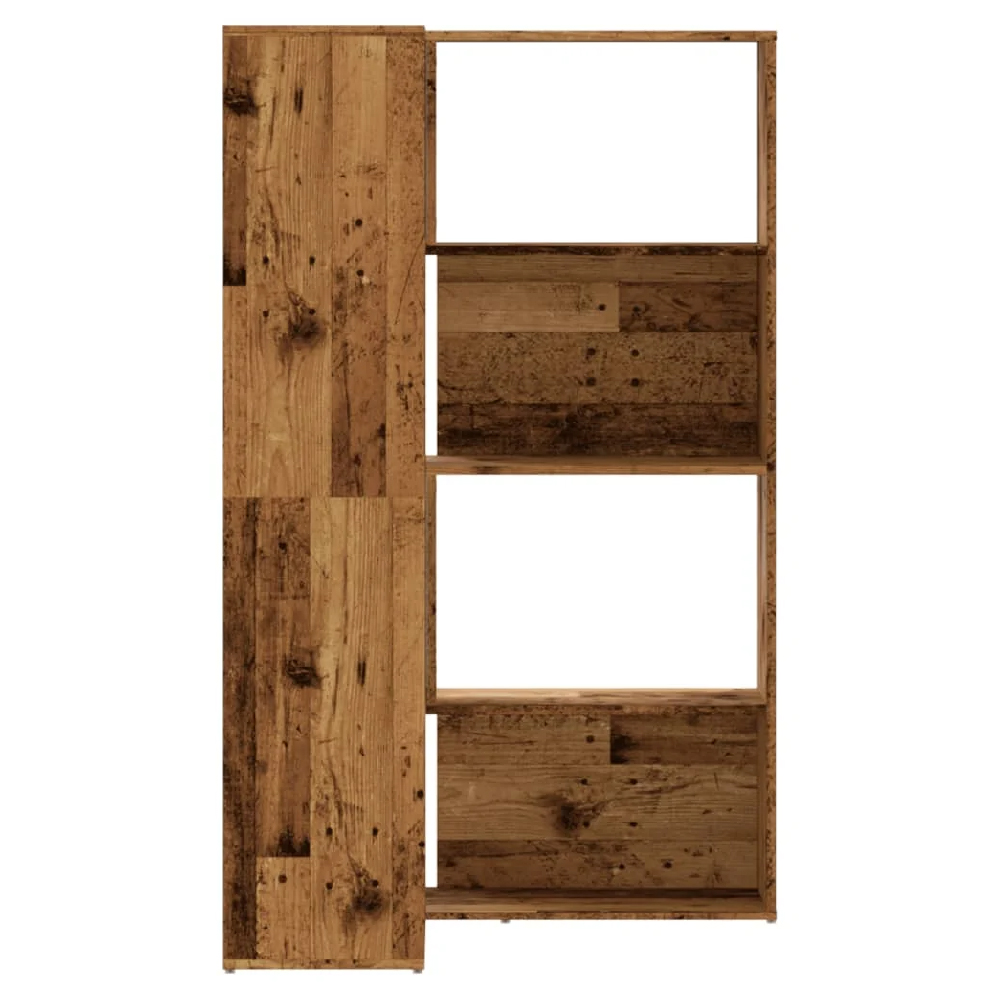 Quincy Wooden Cornor Bookcase With 8 Shelves In Brown Oak