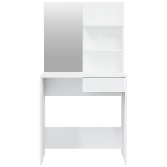 Quito High Gloss Dressing Table Set In White Furniture in Fashion