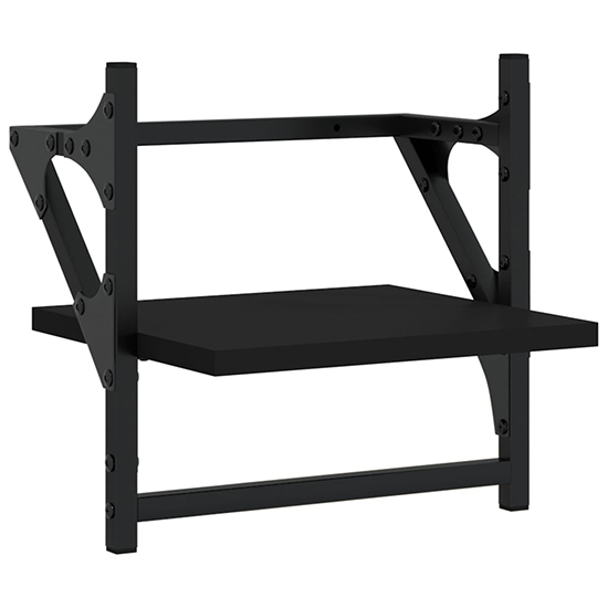 Quito Wooden 4 Piece Set Of Wall Shelf In Black