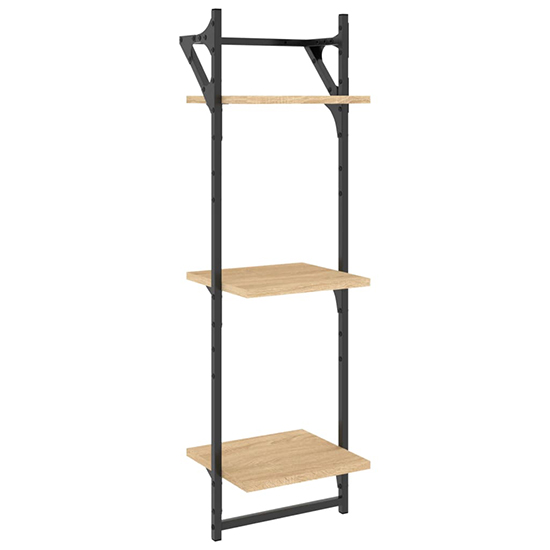 Quito Wooden 6 Piece Set Of Wall Shelf In Sonoma Oak