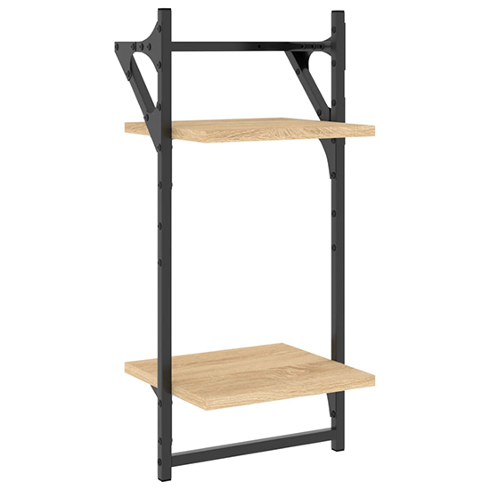 Quito Wooden 6 Piece Set Of Wall Shelf In Sonoma Oak