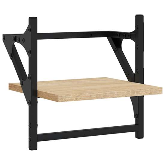 Quito Wooden 6 Piece Set Of Wall Shelf In Sonoma Oak
