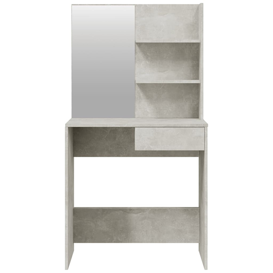 Quito Wooden Dressing Table Set In Concrete Effect
