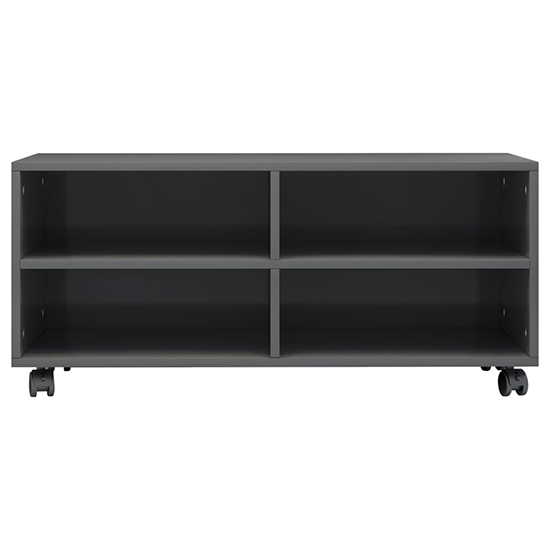 Qusay High Gloss TV Stand With Castors In Grey_4