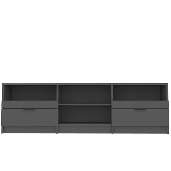 Qusay Wooden TV Stand With 2 Drawers In Black_4