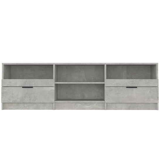 Qusay Wooden TV Stand With 2 Drawers In Concrete Effect_3