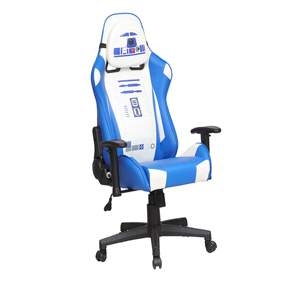 R2D2 Hero Faux Leather Childrens Computer Gaming Chair In Blue_7