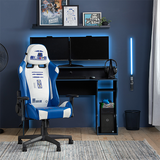 Read more about R2d2 hero faux leather childrens computer gaming chair in blue