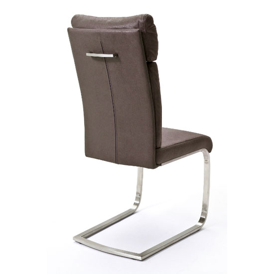 Rabea Fabric Dining Chair In Brown_2