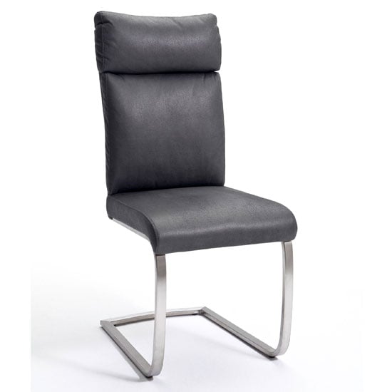 Rabea Fabric Dining Chair In Grey_1