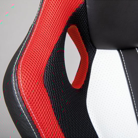 Randolph Faux Leather Gaming Chair In Black And Red_4