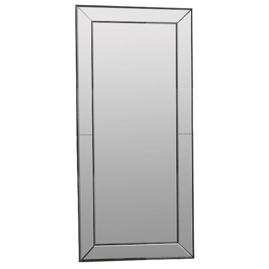 Raddle Rectangular Leaner Mirror In Silver Frame