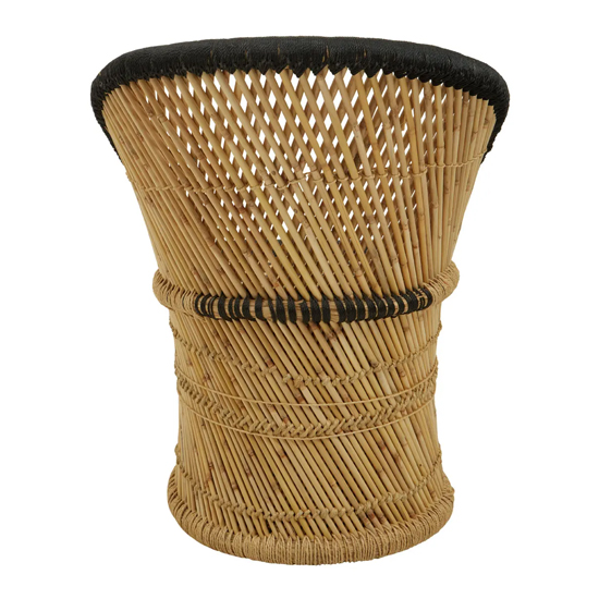 Radford Kids Bamboo Chair And Stool In Natural And Black