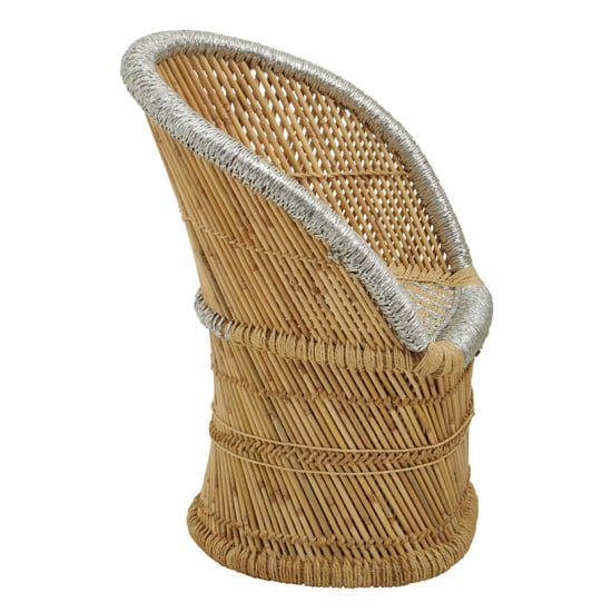 Radford Kids Bamboo Chair And Stool In Natural And Grey