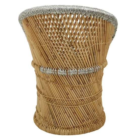 Radford Kids Bamboo Chair And Stool In Natural And Grey