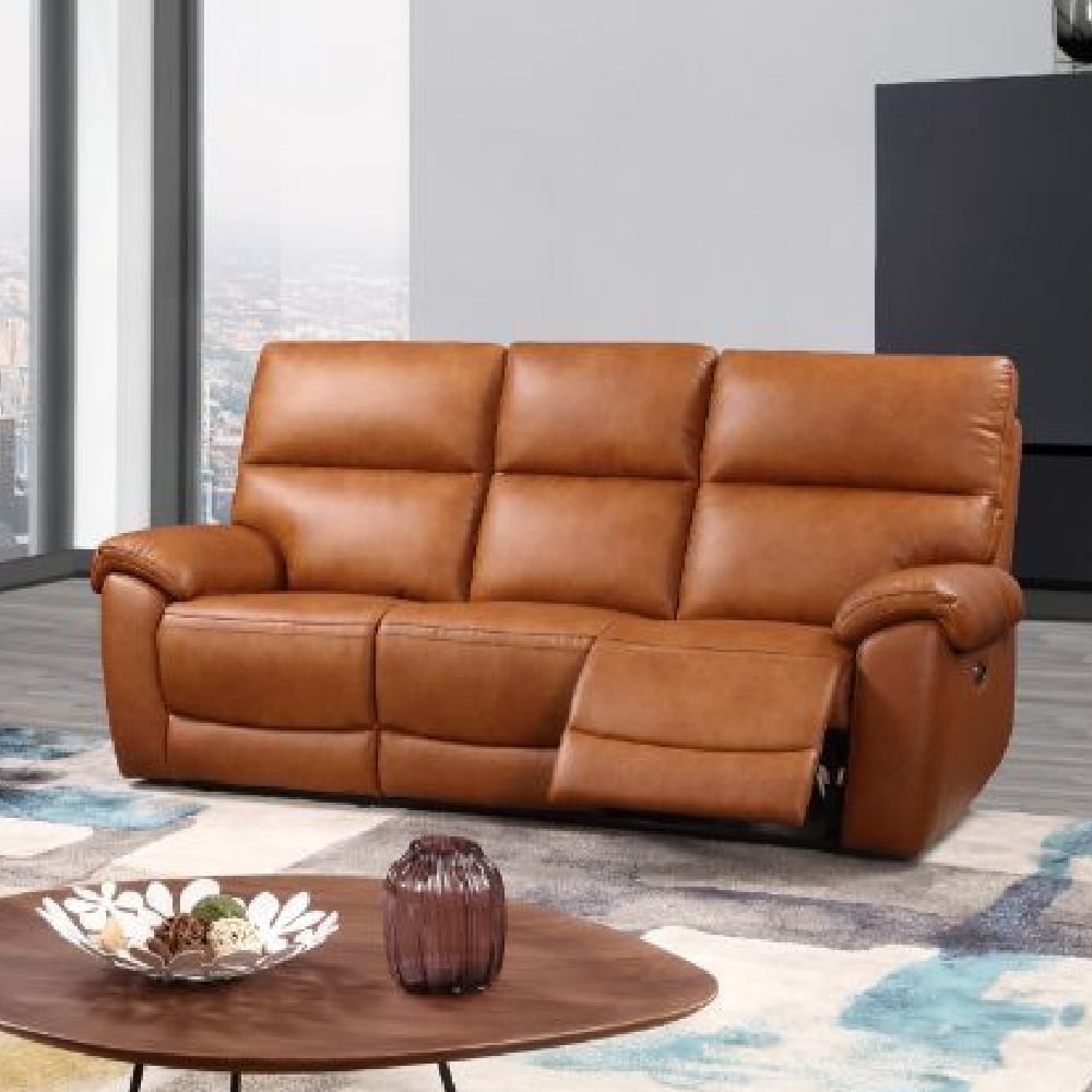Read more about Radford leather 3 seater sofa in tan