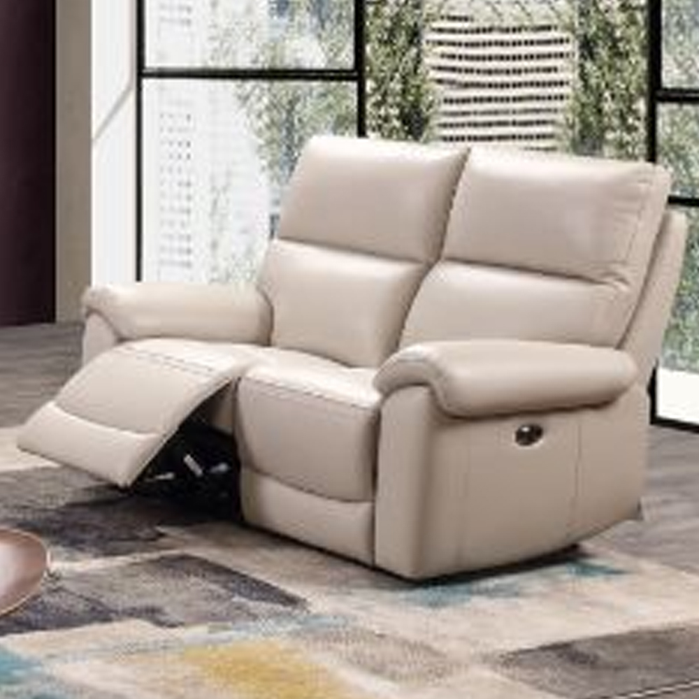 radford leather electric recliner 2 seater sofa in chalk-image-96892