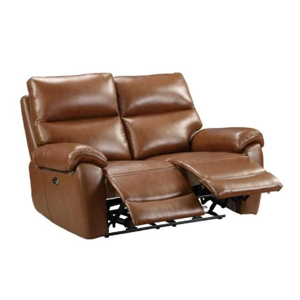 Radford Leather Electric Recliner 2 Seater Sofa In Saddle