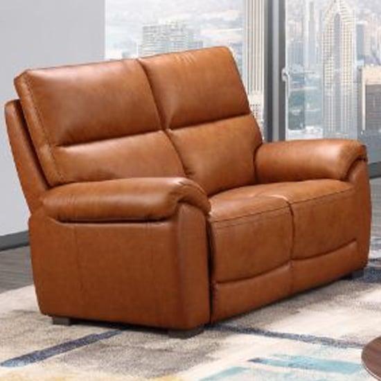 Photo of Radford leather electric recliner 2 seater sofa in tan