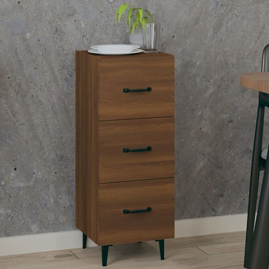 Product photograph of Radko Wooden Chest Of 3 Drawers In Brown Oak from Furniture in Fashion