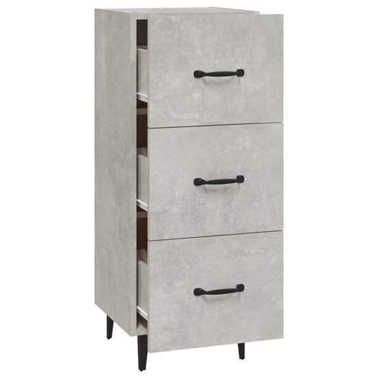 Radko Wooden Chest Of 3 Drawers In Concrete Effect