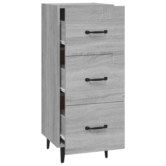 Radko Wooden Chest Of 3 Drawers In Grey Sonoma Oak